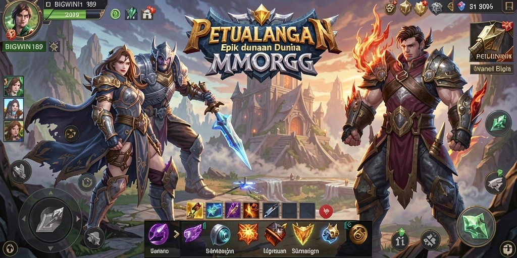 Menampilkan aksi seru gameplay MMORPG di BIGWIN189.