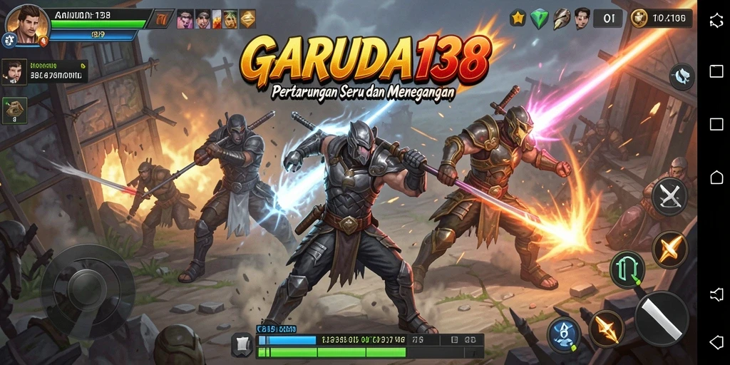 Gameplay GARUDA138 yang menegangkan dengan pertarungan karakter epik.