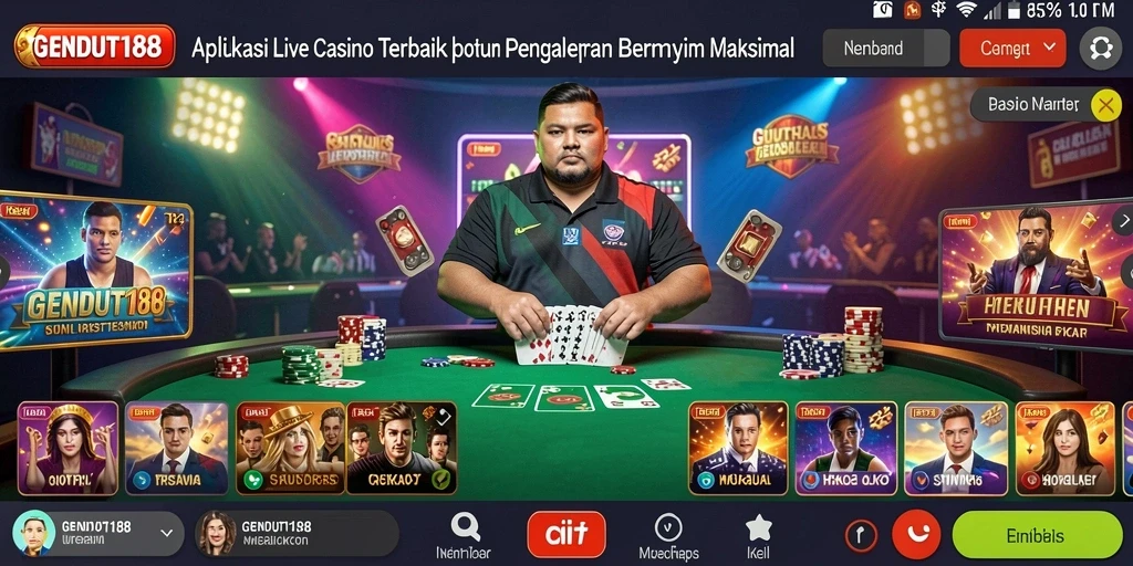 Tampilan screenshot GENDUT188 yang menunjukkan gameplay Live Casino yang mengasyikkan.