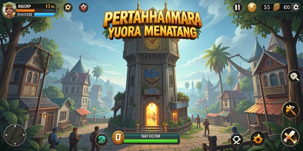 Tampilan gameplay strategi Tower Defense yang mendebarkan.
