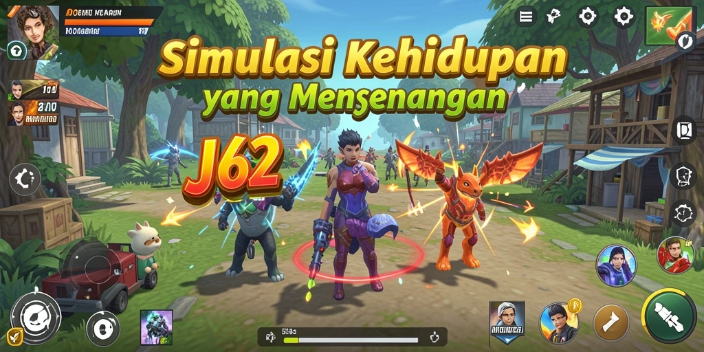 Gameplay <strong>JJ62</strong> yang menyenangkan dan interaktif menunjukkan kehidupan sehari-hari.