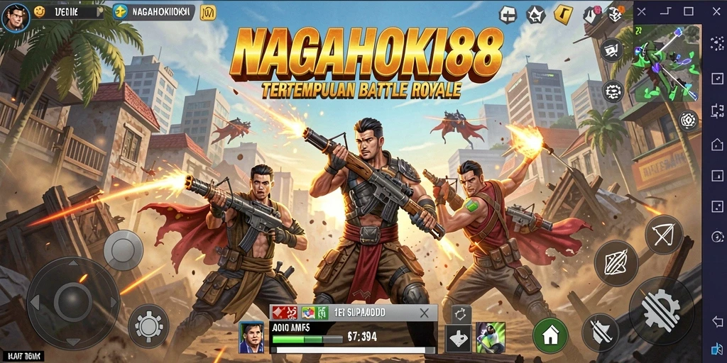 Screenshot gameplay menarik dari NAGAHOKI88 saat pertempuran.