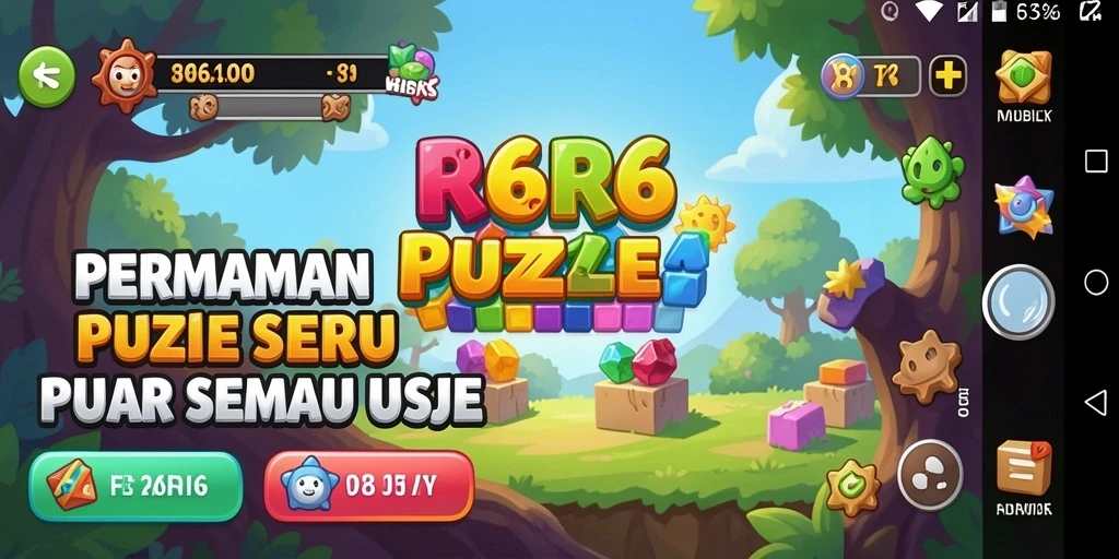 Tampilan gameplay R6R6 menunjukkan puzzle yang menantang dan menarik.