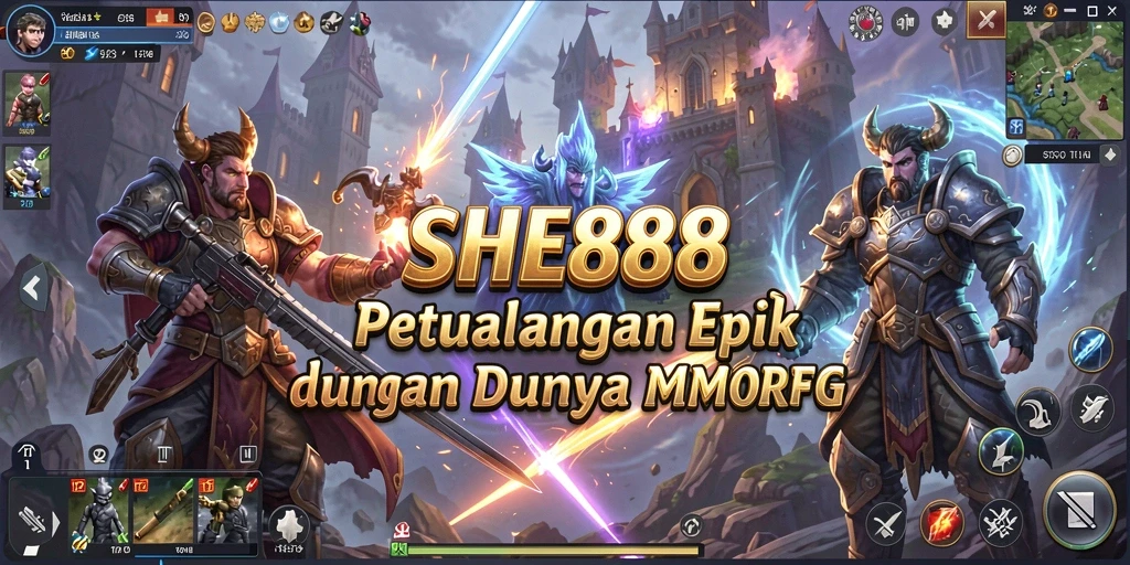 Gambaran gameplay yang mendebarkan di SHE888.